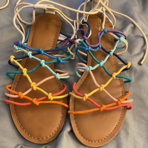 Mossimo Supply Co. Strappy Rainbow Sandals